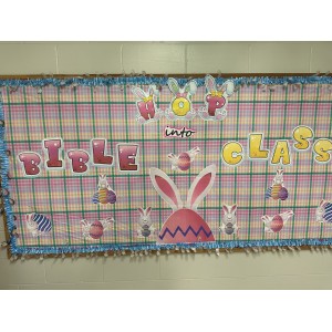 Hop into Bible Class Bulletin Board
